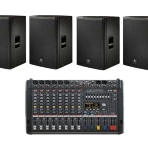 Lej Live pakke med 4 højttaler & Dynacord PowerMate 600-3