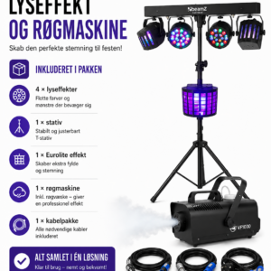 Lej lyseffekt og røgmaskine