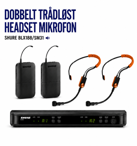 Lej dobbelt trådløst headset mikrofon